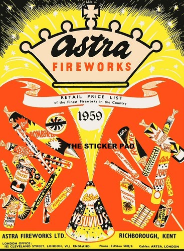 Sticker astra fireworks advert - sticker,