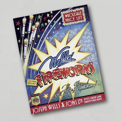 Fridge magnet wells fireworks - magnet,